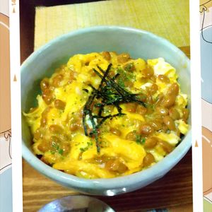 チョロリスの作ってみた!投稿(☆納豆チーズのとろとろ卵どんぶり☆)