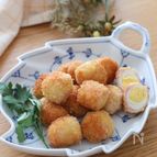 揚げない一口おつまみ♡うずらの卵生ハム巻きフライ
