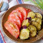 『焼きナスとトマトのさっぱり浸し』