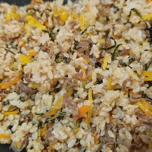 ぽんちゃんの作ってみた!投稿(最高に美味しい♪キンパ風混ぜごはん)