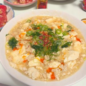 にらたまの作ってみた!投稿(あっさりうま味!白い麻婆♡『鶏ねぎ塩麻婆豆腐』)