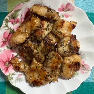 チョビの助の作ってみた!投稿(柔らかむね肉の【からしポン酢焼き】ごはんにピッタリ♪)