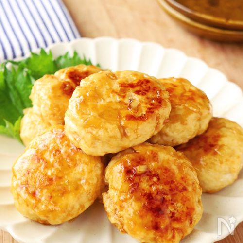 魅惑の食感♡【長芋入りつくねの甘酢照り焼き】食物繊維も摂れる