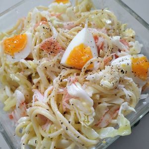 ゆみの作ってみた!投稿(【キャベツと卵のスパゲッティサラダ】お箸が止まらない)