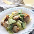 春野菜とホタテのマヨポン炒め