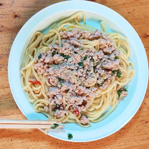 トルテの作ってみた!投稿(【旨辛肉みそ冷やしラーメン】肉味噌も卵もレンジでラク！早い！)