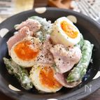 スナップえんどうとハムのチーズサラダ【作り置き】