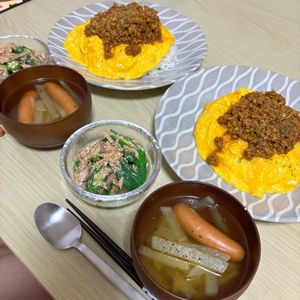 ぽてちの作ってみた!投稿(【チーたまカレーそぼろご飯】包丁不要♡５分で絶品♬ランチにも)