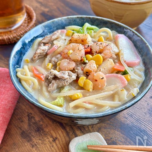 からだポカポカ♡白菜の豆乳ちゃんぽん麺
