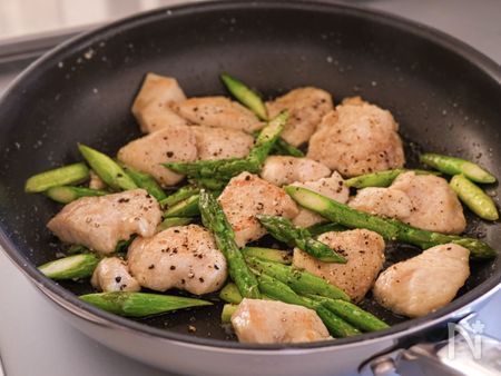 鶏むね肉とアスパラの塩炒めのポイント