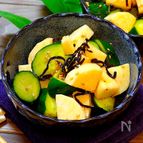 【夏の食材の饗宴!!】きゅうりと山芋の塩昆布和え