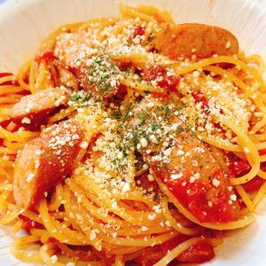 お料理happy🍀の作ってみた!投稿(フライパン1つで別茹で不要！トマトクリームパスタ)