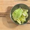 豚しゃぶとキャベツの特製ごまだれそうめんの下準備