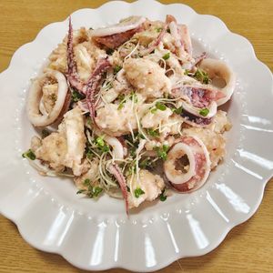 ナムディの作ってみた!投稿(イカとモッツァレラの明太子デパ地下風マリネ)