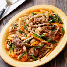 蒸し大豆が大活躍!ごはんがすすむ『プルコギ風スタミナ炒め』