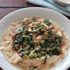 レンジで簡単！ダイエットに！豆腐とえのきのピリ辛ねぎだれ