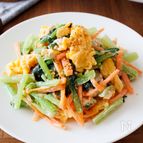『小松菜とにんじんのからしツナマヨサラダ』簡単♪彩りも◎