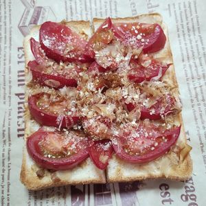 M＊Pの作ってみた!投稿(焼きトマトの極うまトースト)