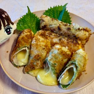 すみの作ってみた!投稿(サクうま！大葉チーズのロールハムカツ)
