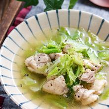 鶏肉とキャベツのうま塩スープ【#胃腸に優しい#おかずスープ】