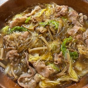 楽ラク手抜キッチン🐶🐾の作ってみた!投稿(白菜と豚バラと春雨の《お鍋風♡中華スープ》)
