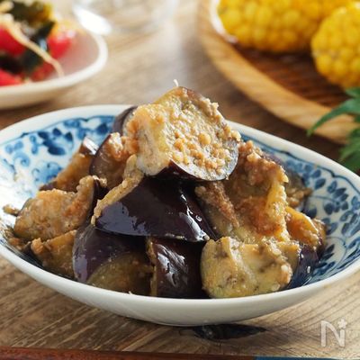 なすのさっぱりごまみそ和え【大量消費・夏バテ・作り置き】
