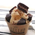 チョコパイとナッツのミキシングアイス