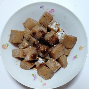 ふうかの作ってみた!投稿(味付け1つ＊コロコロこんにゃくのこってりステーキ)