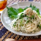 簡単！＊しそとしらすの和え素麺＊