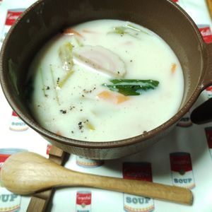 M＊Pの作ってみた!投稿(ちゃんぽん風みそ汁_カット野菜で楽ちん&ボリューム満点!)
