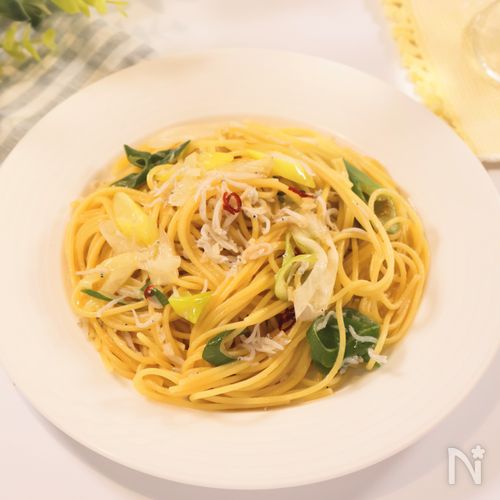 ◆しらすと長ねぎのペペロンチーノ◆何度も食べたくなる味♪