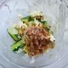きゅうりと梅肉のクリームチーズ和えの工程4