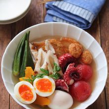 タコと半熟卵の冷やしおでん。