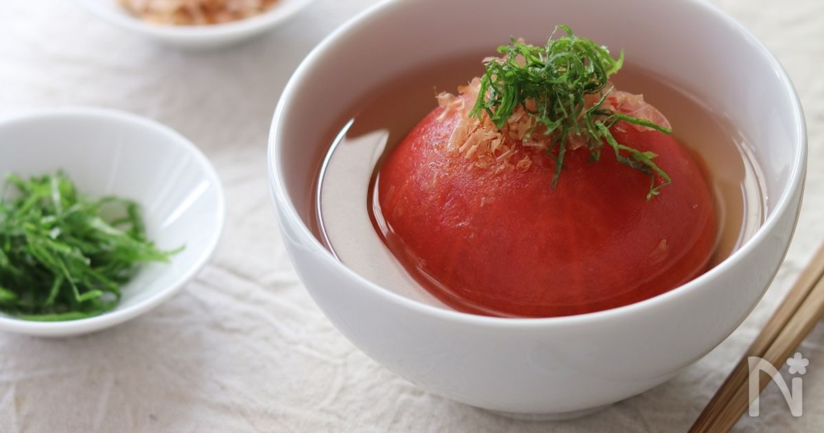 まるごとトマトのおすまし。