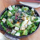 【アボカドと豆腐、わかめの韓国風サラダ】抱えて食べたい♡