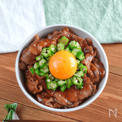 疲労回復 オクラ豚丼