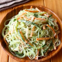 レンジで簡単！【バジルマヨ春雨サラダ】調味料3つでお手軽♩