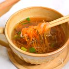 塩昆布と野菜のとろみスープ【包丁不要】