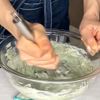 一度食べたら忘れられない！よもぎバスクチーズケーキの工程3