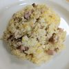 ゆいの作ってみた!投稿(香ばし魚肉ソーセージのガーリックペッパーチャーハン)