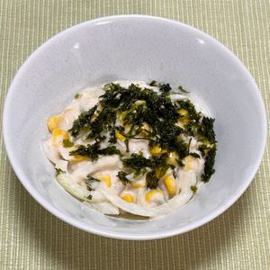 キャピタンの作ってみた!投稿(1分おつまみシリーズ⑤ツナ＆コーンのわさびマヨネーズ和え😘)