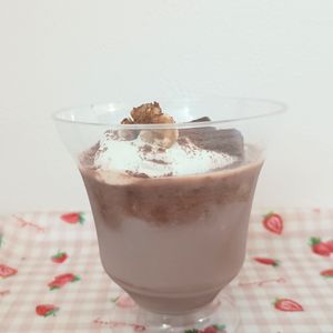 milkの作ってみた!投稿(バナナチョコプリン【砂糖・ゼラチンなし】)