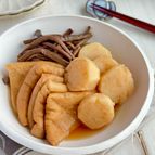 簡単♪油揚げと長芋とぜんまいの煮物＼じゅわ〜っと味染み♪／