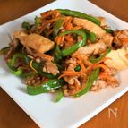 厚揚げでかさ増し！ピーマンと豚こま肉のコク旨炒め