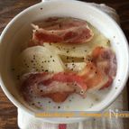 北海道男爵芋のミルフィーユミルクスープ。