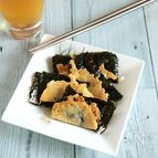 パリパリチーズとおこげの海苔キムチなおつまみ