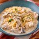 【チキンときのこのワンパンクリームパスタ】お手軽！牛乳で作る