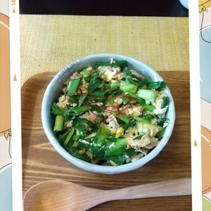 チョロリスの作ってみた!投稿(【にらたまツナ丼】5分で完成！ランチにおすすめ簡単どんぶり♪)