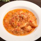 銀鮭のチーズトマト煮　イタリアンソース