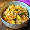 香ばしとうもろこしとズッキーニの韓国風混ぜごはん🌽